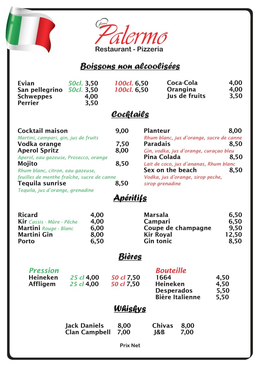Restaurant Pizzeria PALERMO menu 7