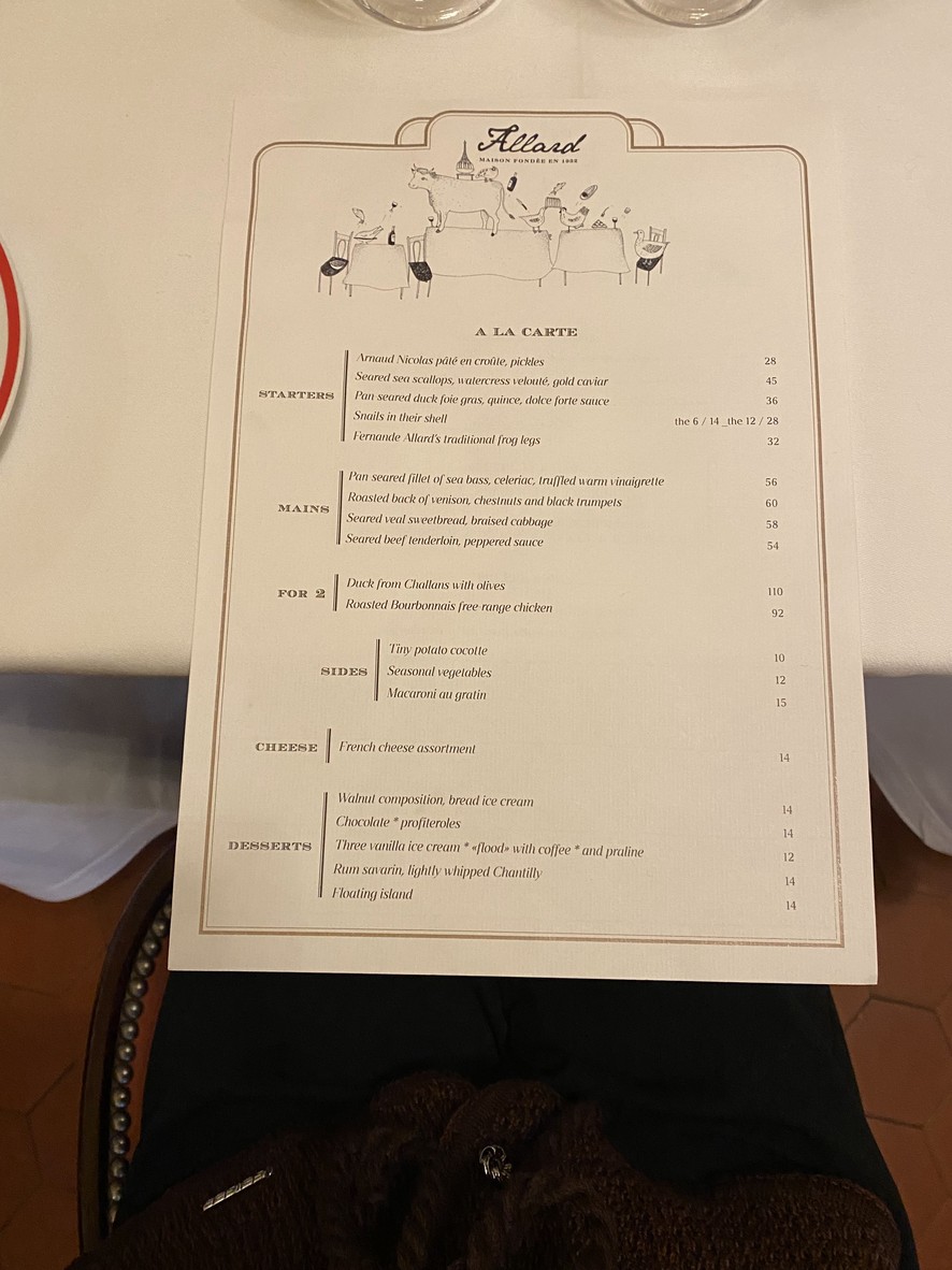 Allard menu 2