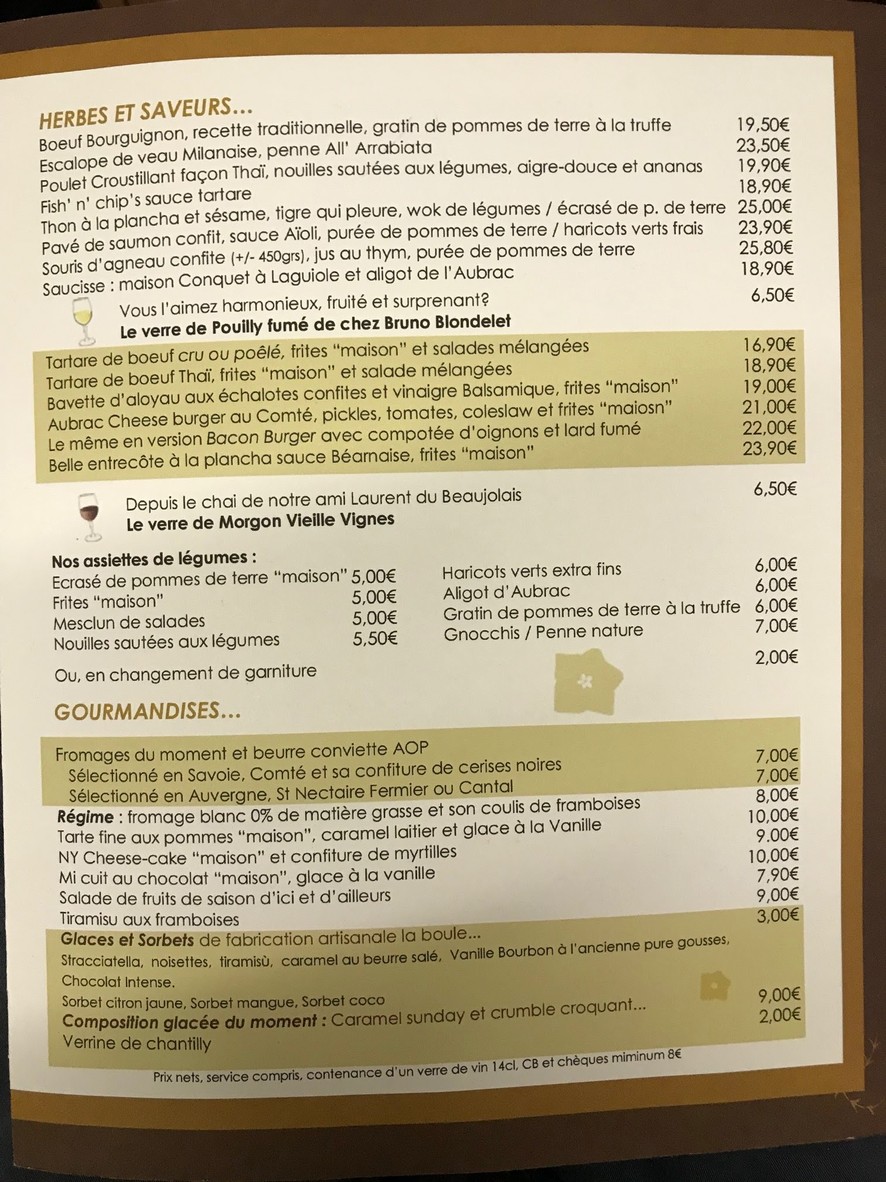 Hortense menu 2