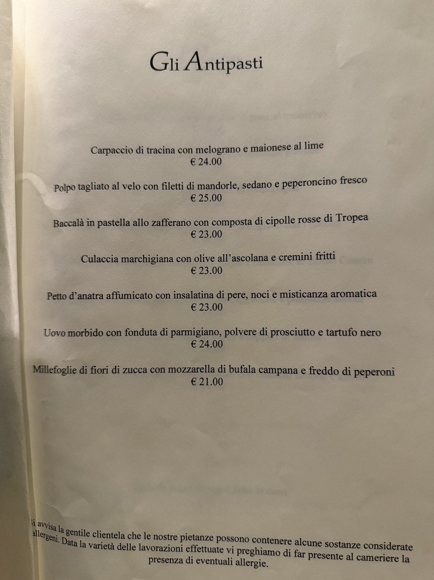 Al Ceppo menu 1