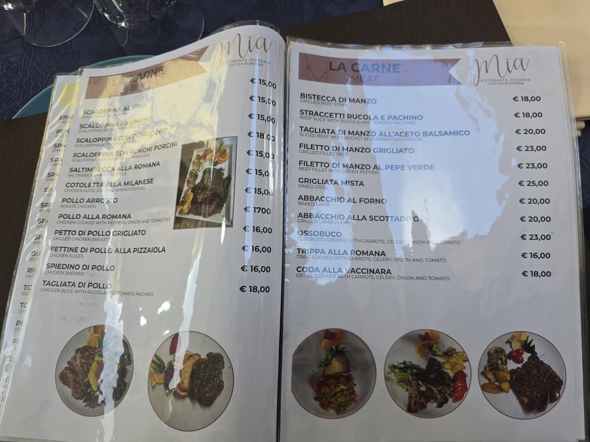 Mia Ristorante menu 4