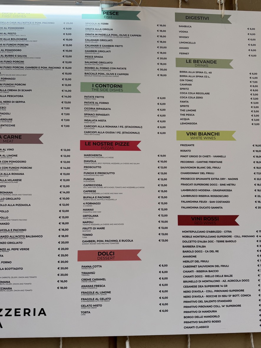 Mia Ristorante menu 7
