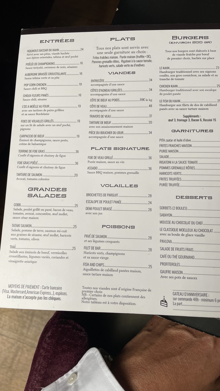 Kahn Famous Deli menu 1