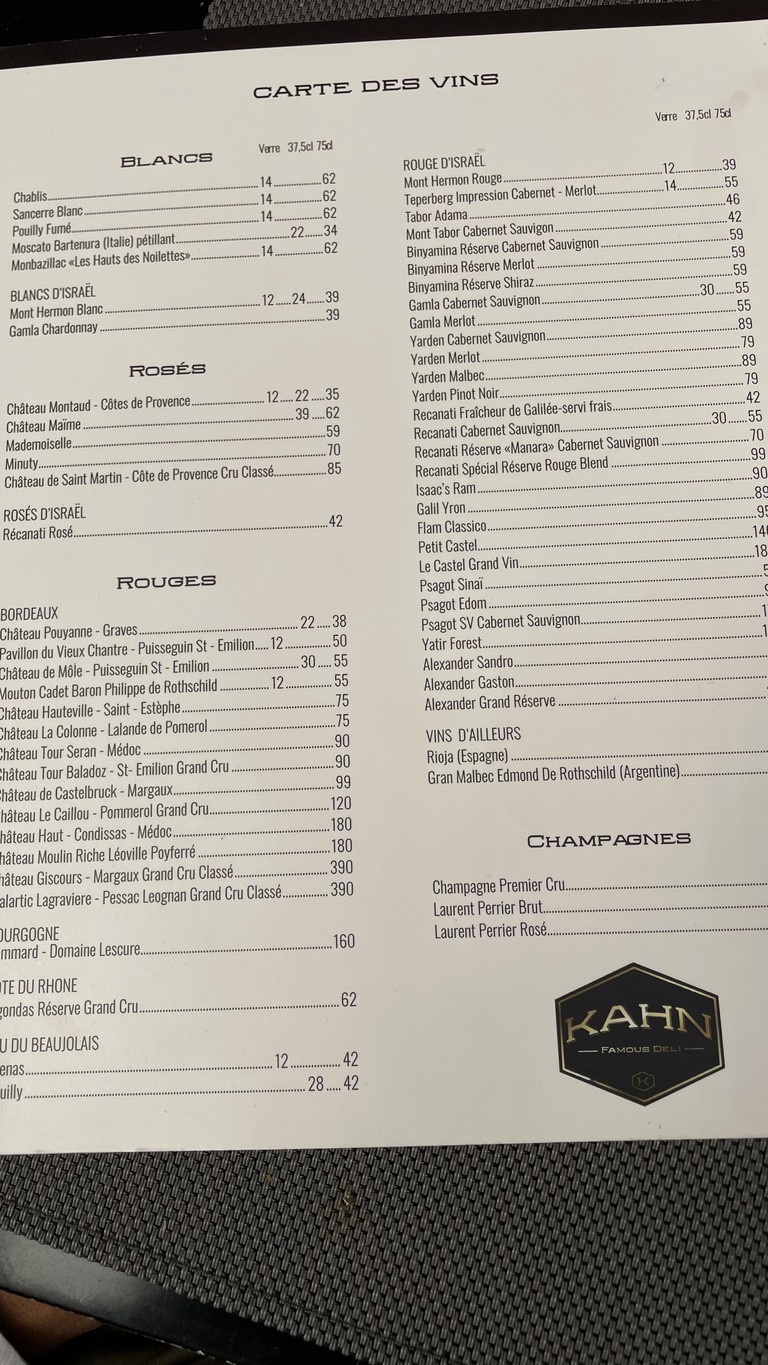 Kahn Famous Deli menu 2