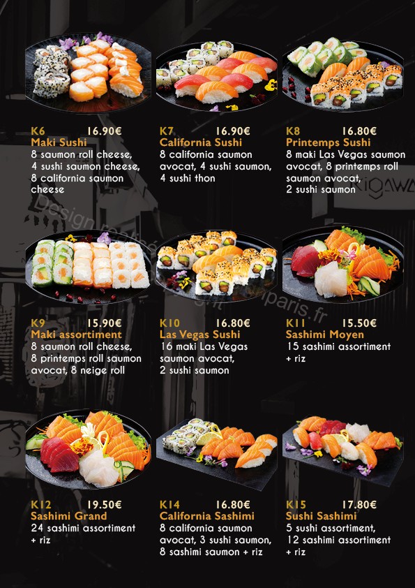 Ohayo poke sushi menu 3