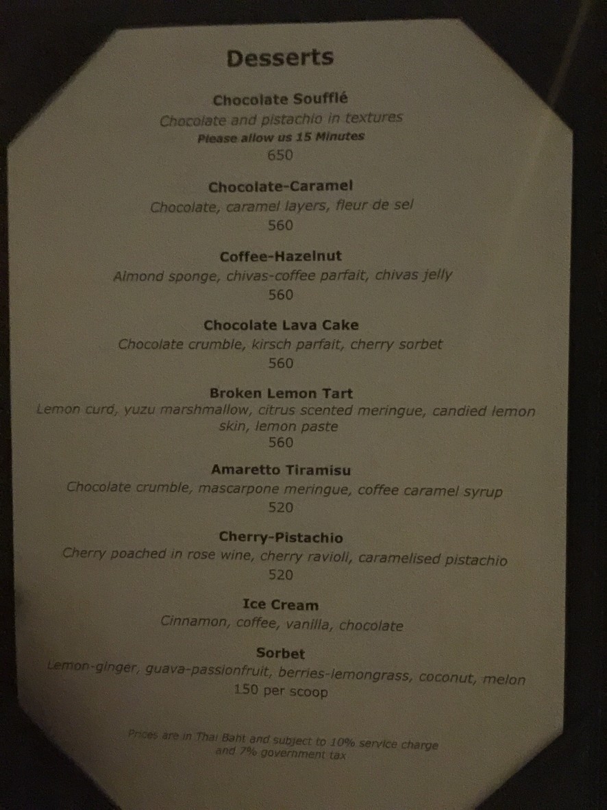 The Dome at lebua menu 3