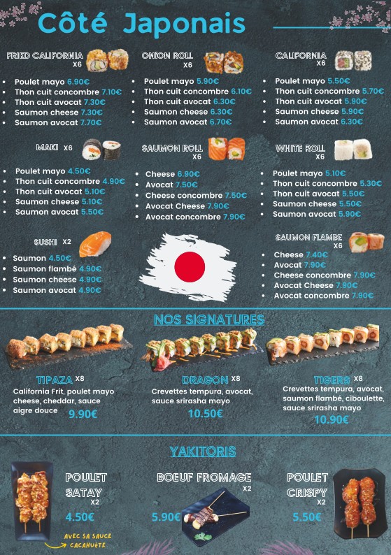 BEMO Thaï Jap & Bao menu 6