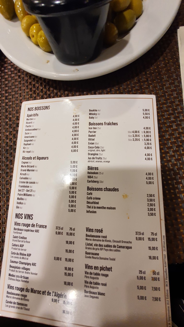 Le Relais de Bretagne menu 3
