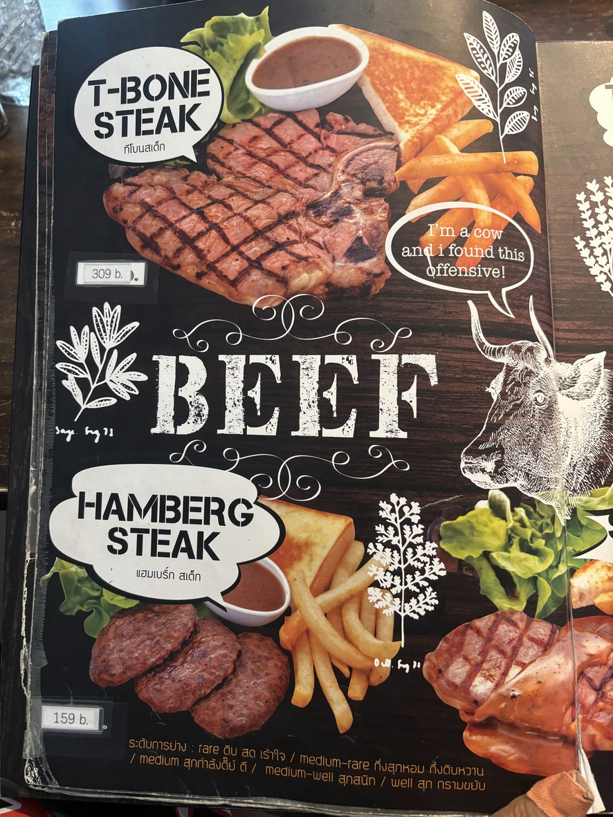 be4 SteakHouse menu 1