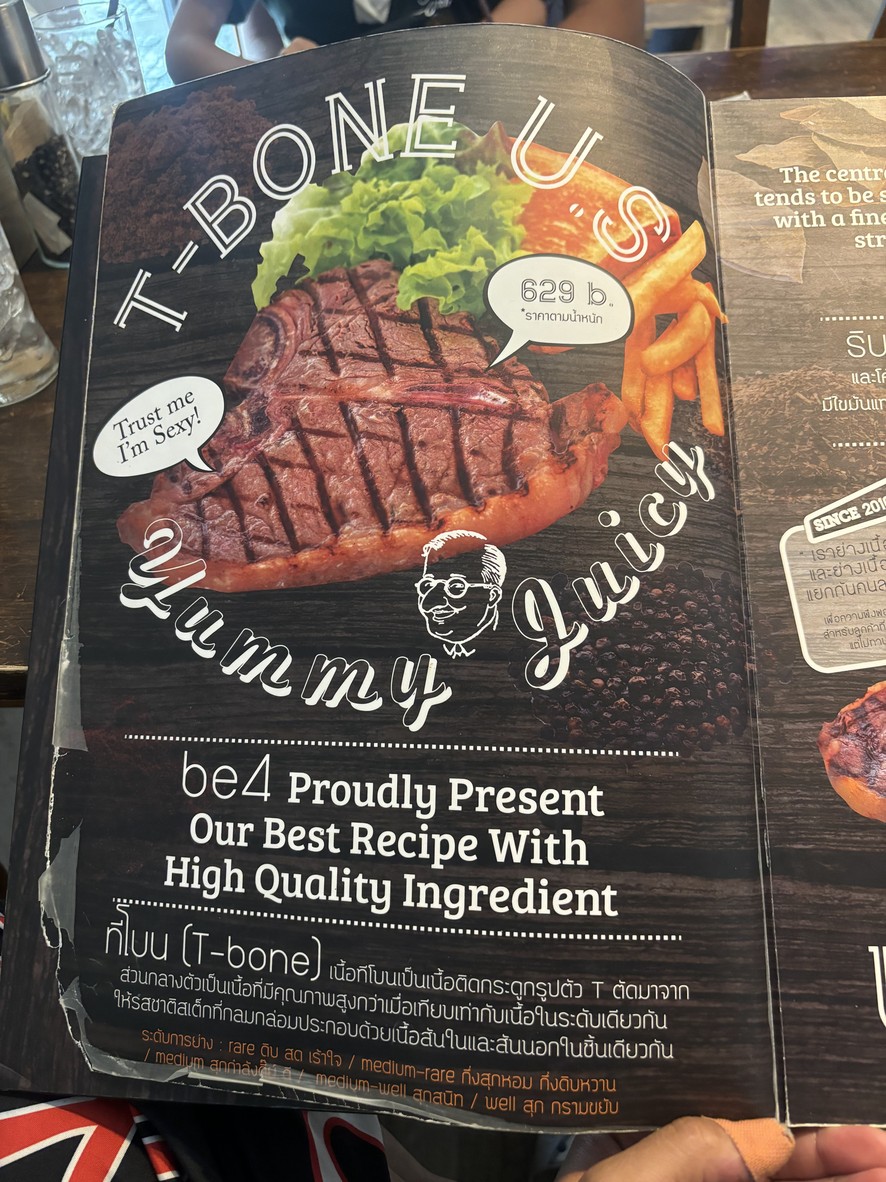 be4 SteakHouse menu 2