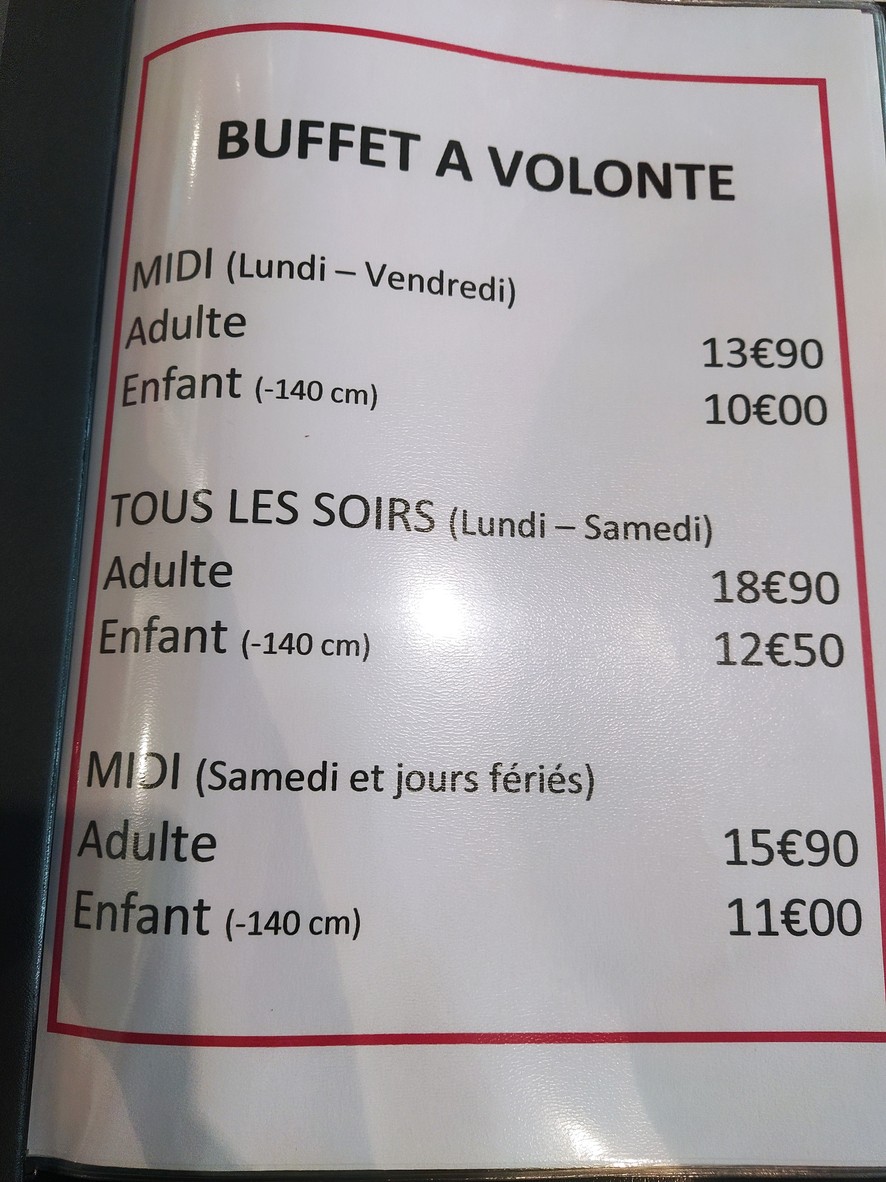 Cascade de Chine menu 2