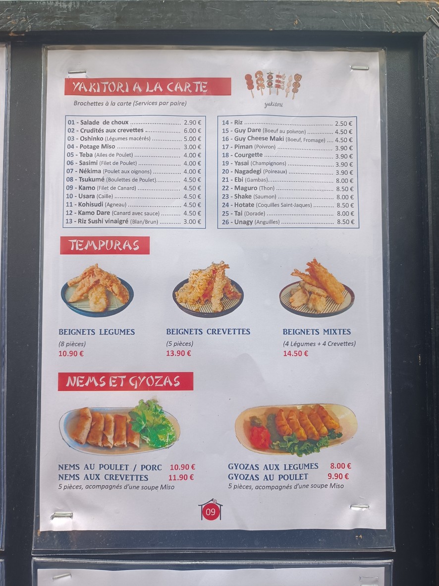 Sakura menu 2