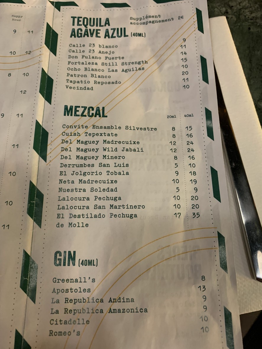 Mamacita Taqueria menu 2