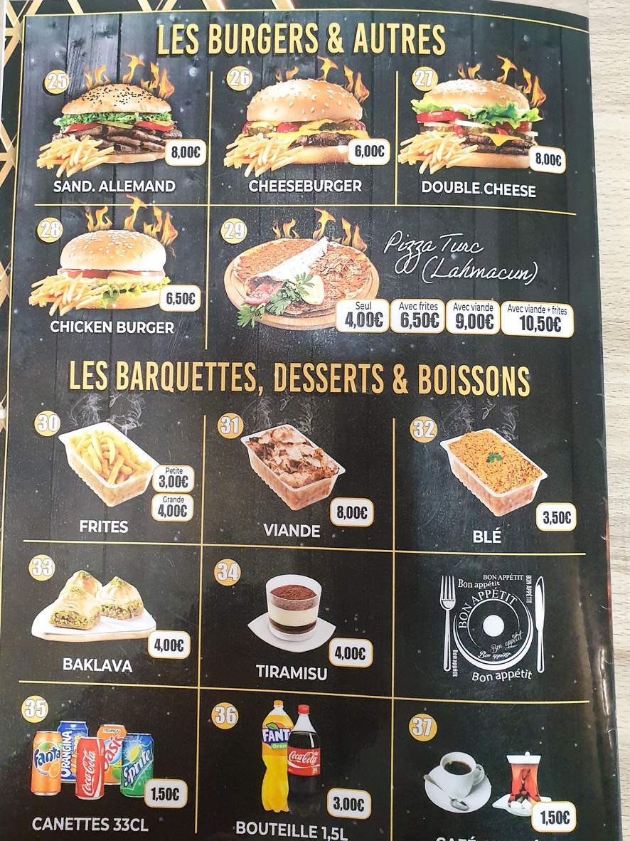 Restaurant bodrum menu 3