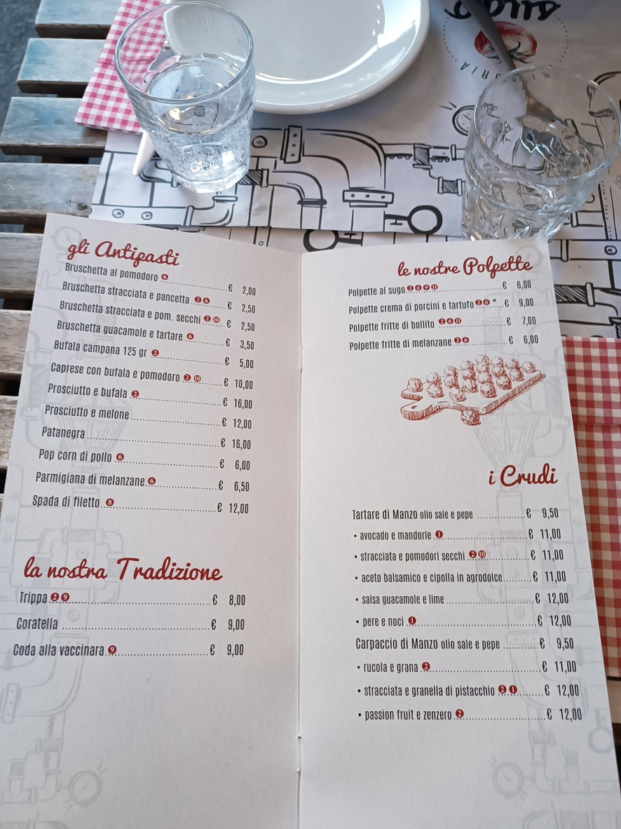 Sugo Trattoria menu 1