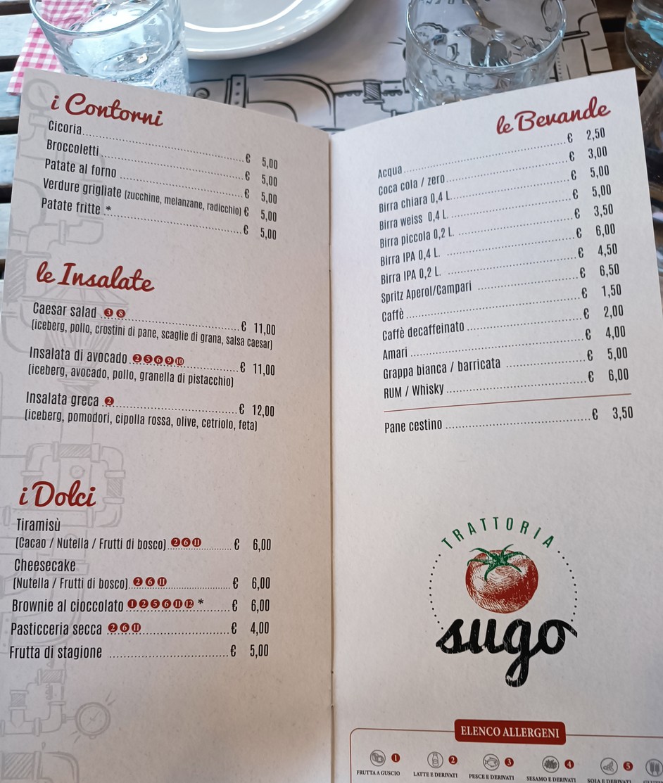 Sugo Trattoria menu 3