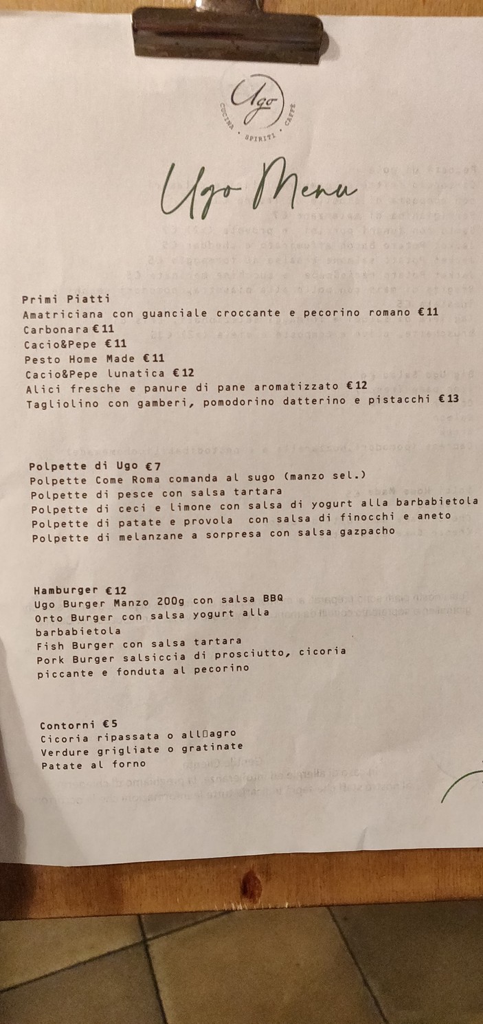 Ugo menu 2