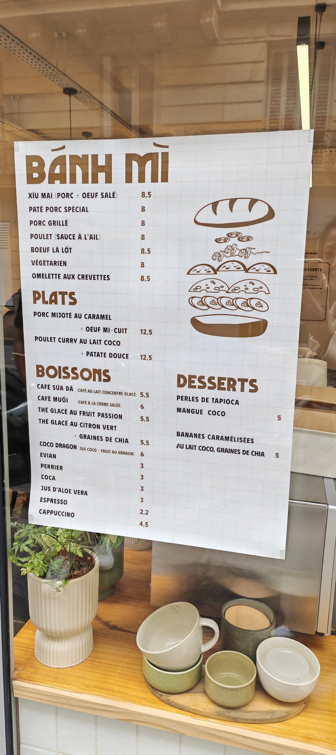 Comptoir Banh Mi menu 1