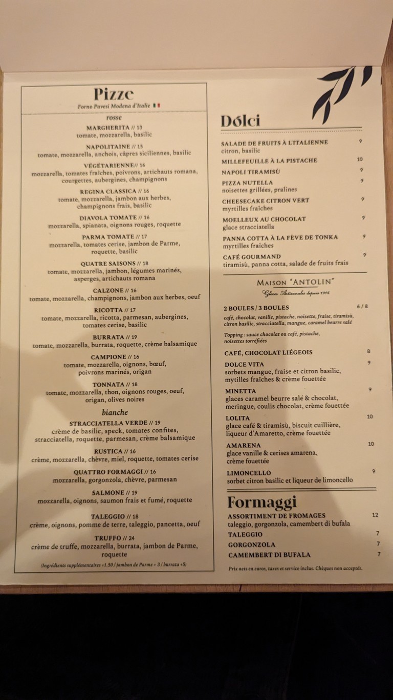 Olivia menu 2