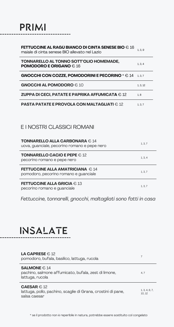 Osteria Urbana menu 2