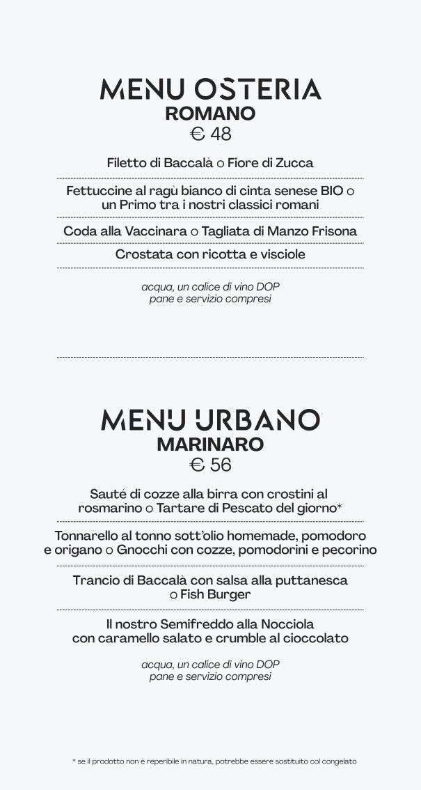 Osteria Urbana menu 10