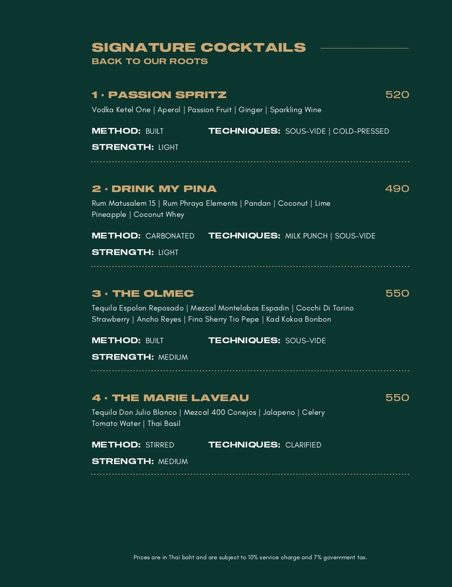 SEEN Restaurant & Bar Bangkok menu 3