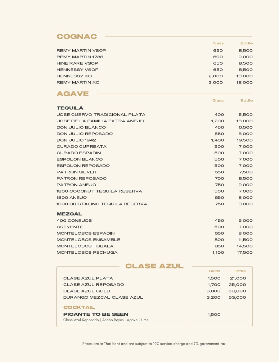 SEEN Restaurant & Bar Bangkok menu 7