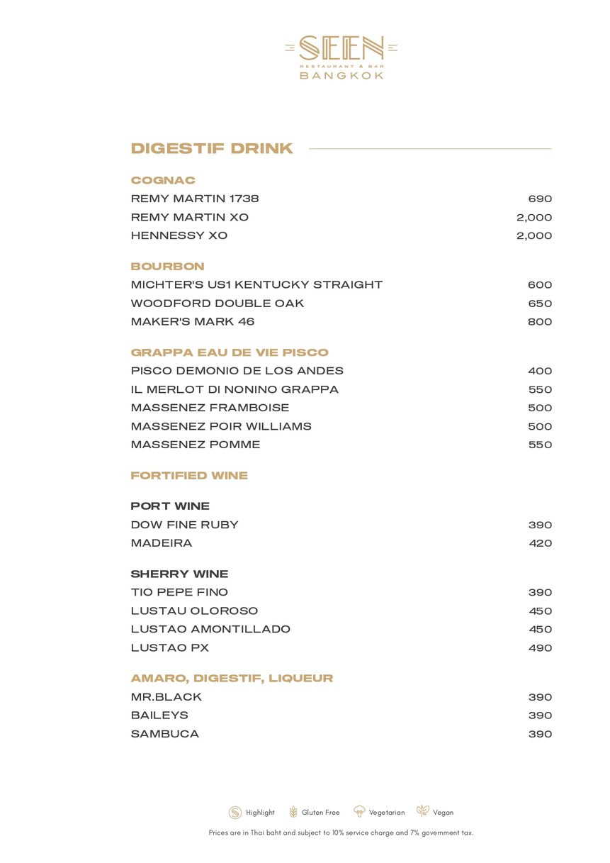SEEN Restaurant & Bar Bangkok menu 10
