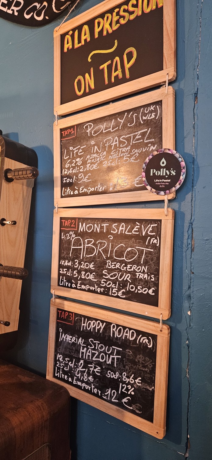 A la bière comme à la bière menu 2