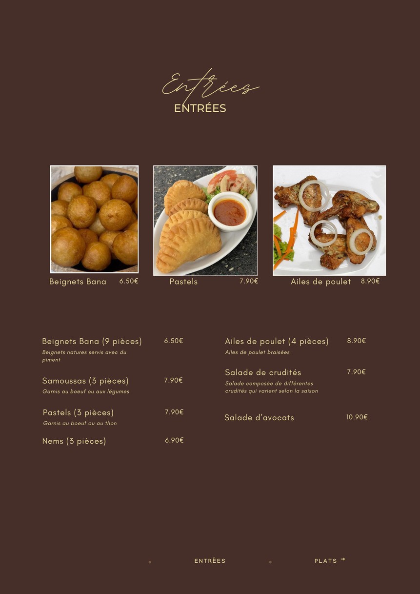 Restaurant Bana Lounge menu 1