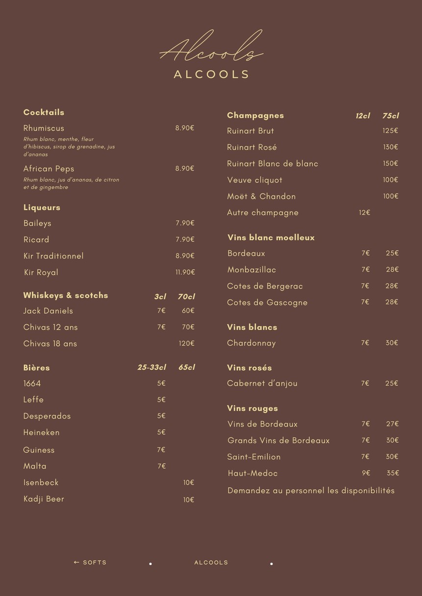 Restaurant Bana Lounge menu 7