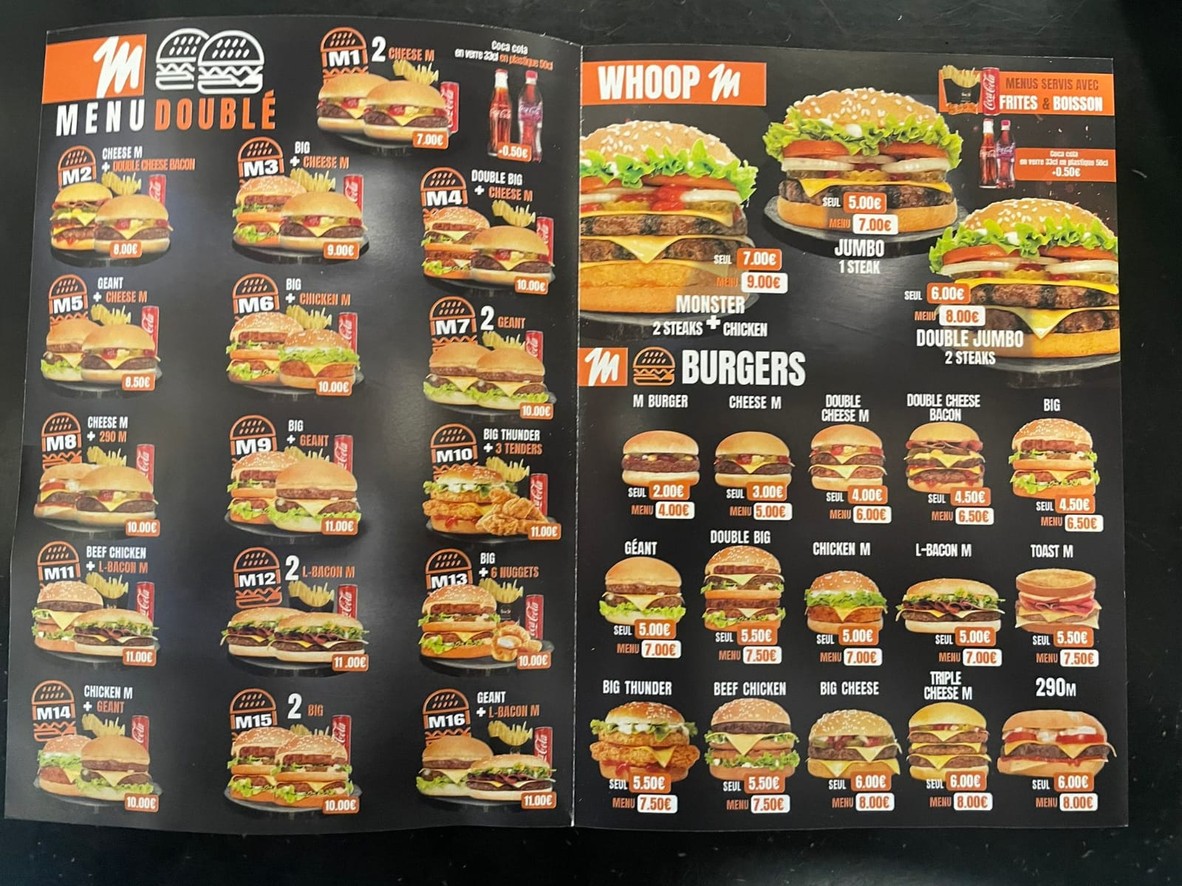 Big M menu 2