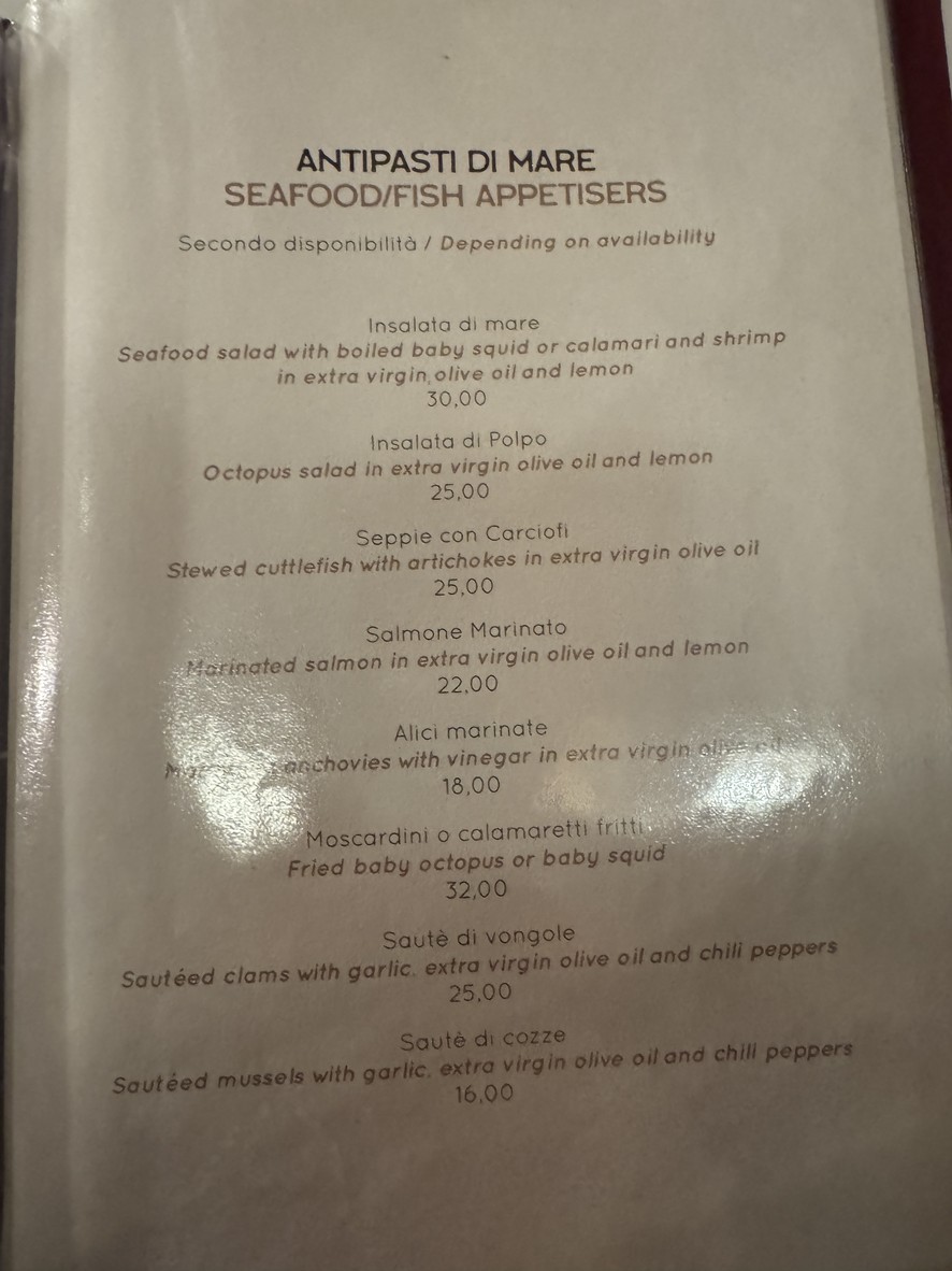 Checco Er Carettiere menu 2