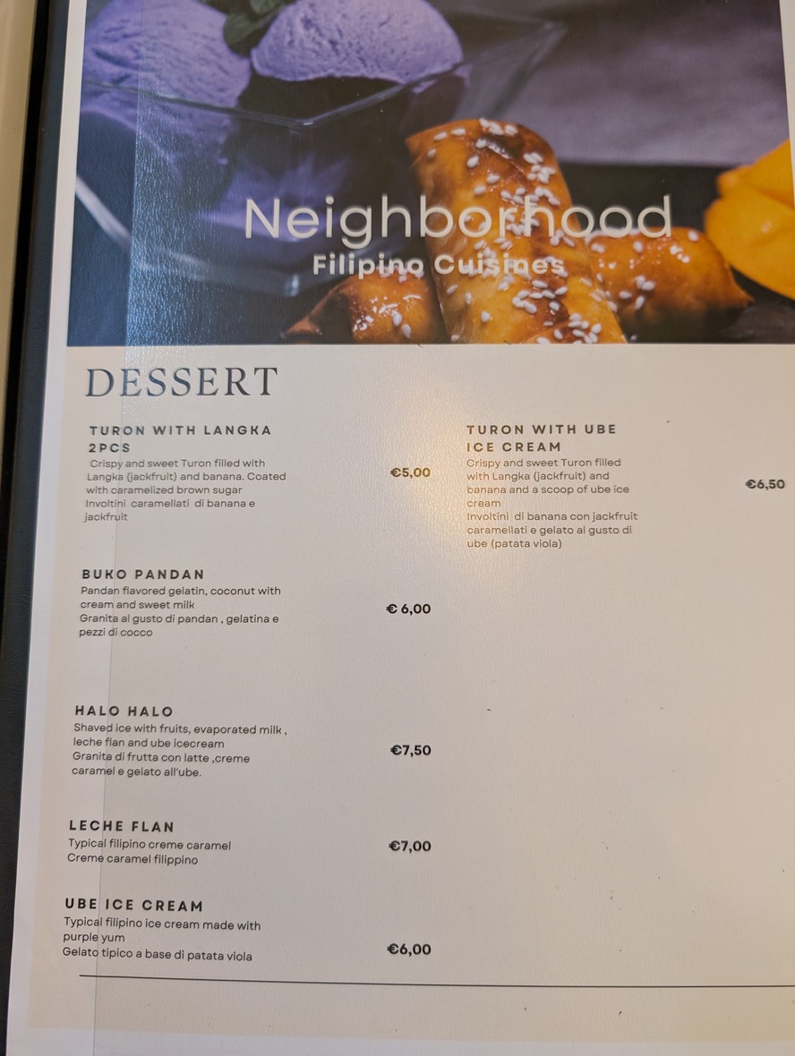 Neighborhood Filipino Restaurant menu 6