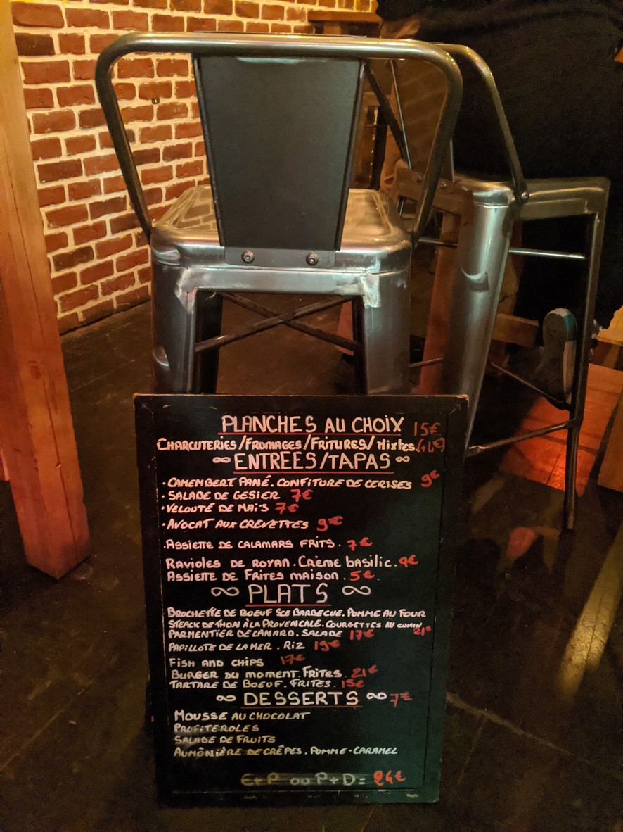 O'Friendly menu 1