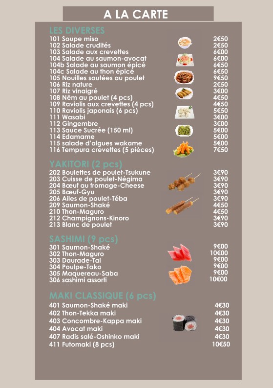 Iki Sushi menu 1