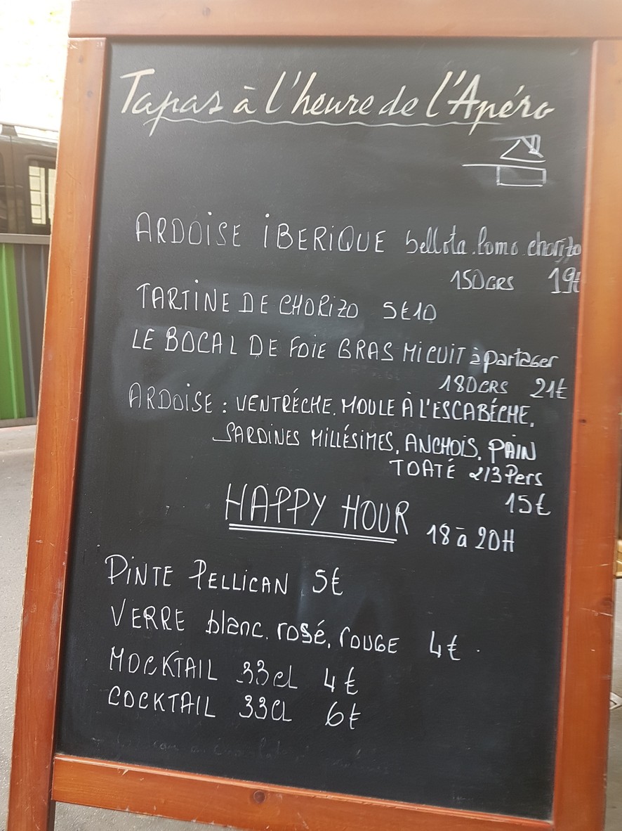 Le Cru Rollin menu 1