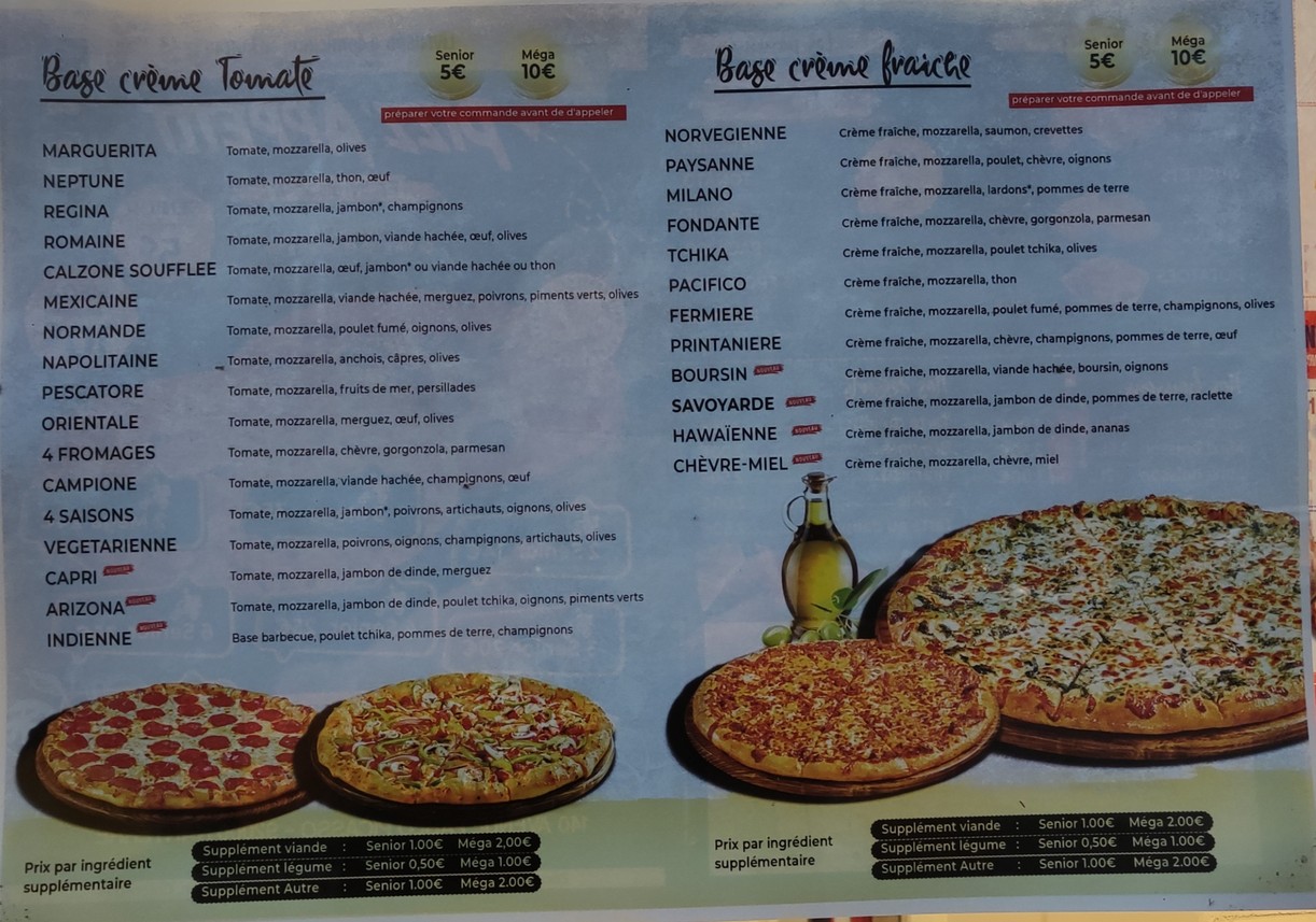 PIZZ'APPETIT menu 2