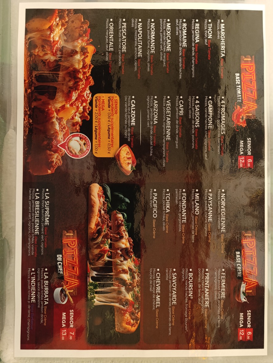 PIZZ'APPETIT menu 3