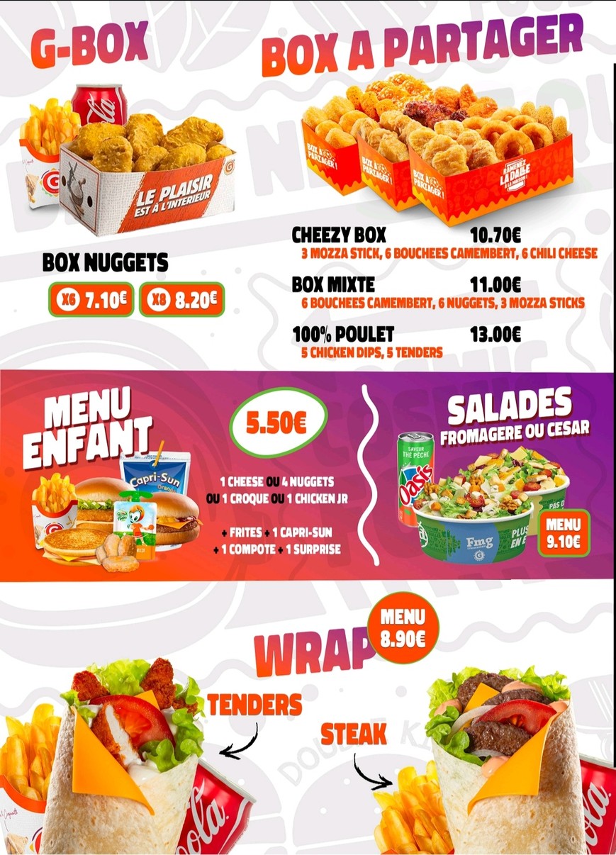G La Dalle Aubervilliers menu 1