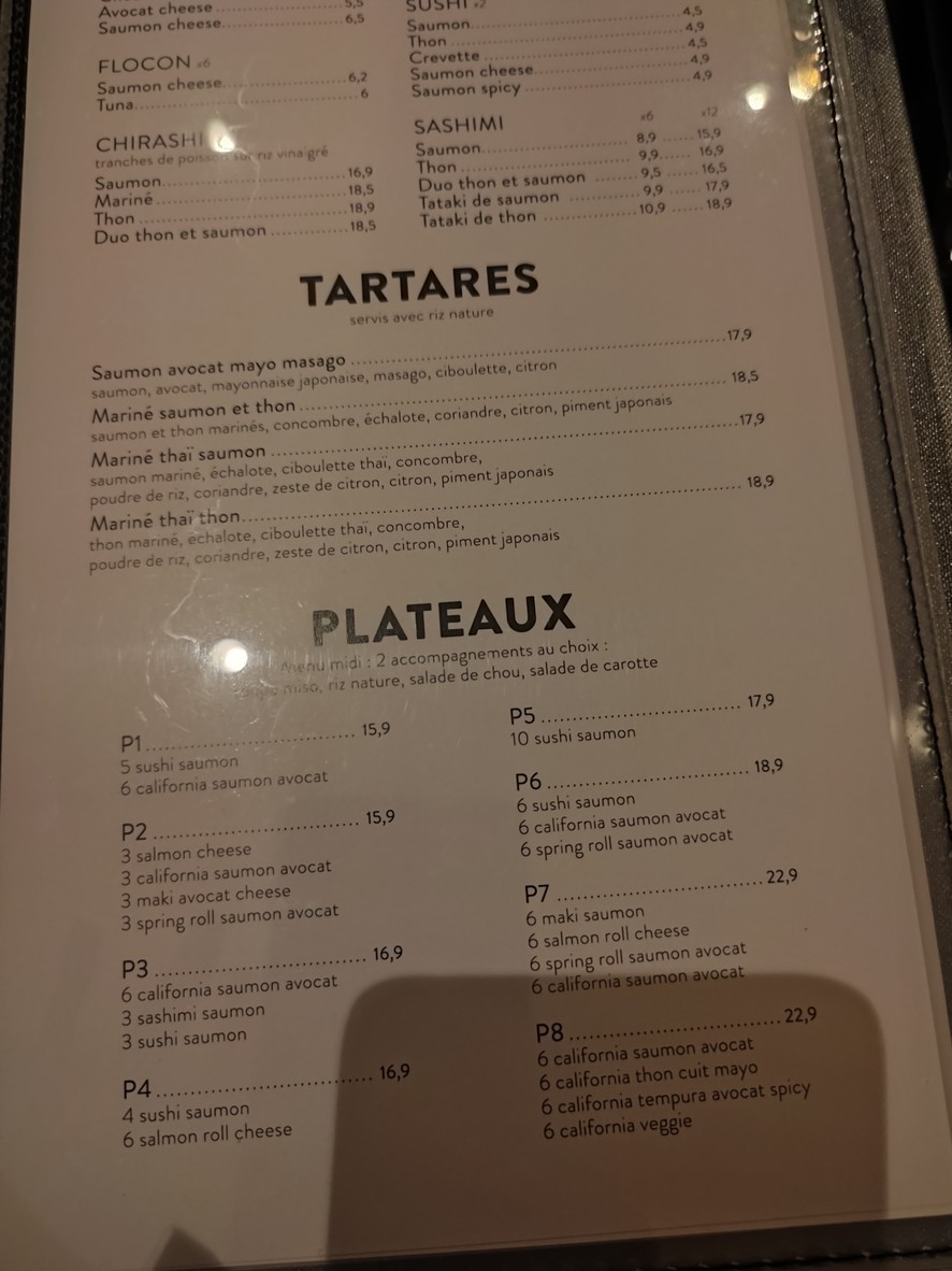 Bensaï menu 5