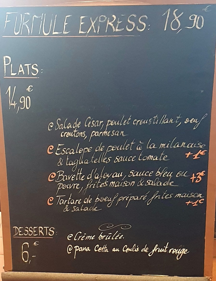 Express de Lyon menu 1