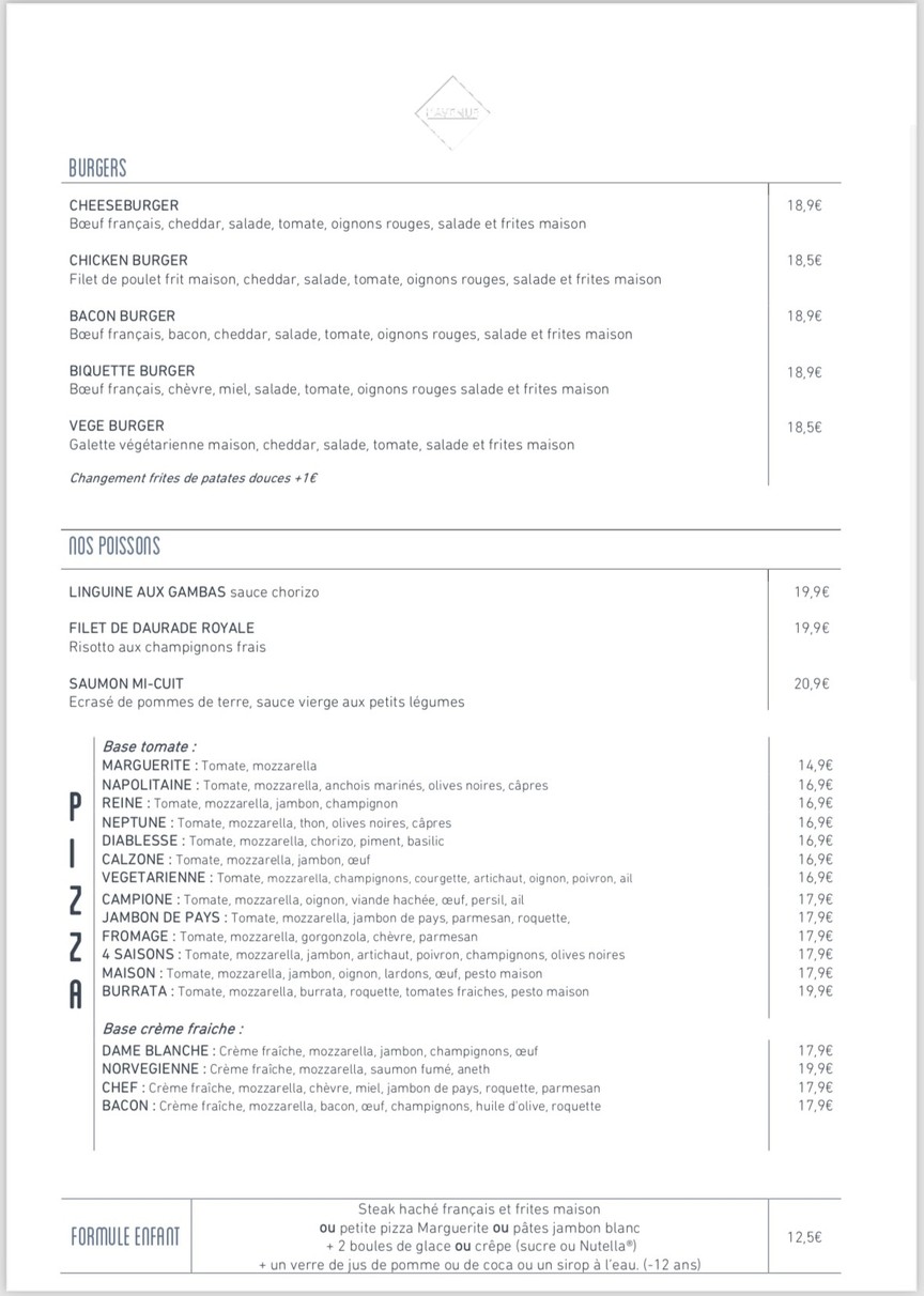 L'Avenue Bibliothèque 13 menu 3