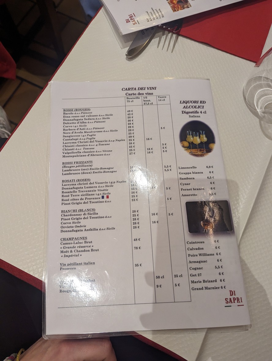 Trattoria Di Sapri menu 3