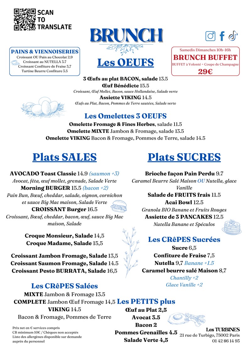 Las Turbinas menu 2