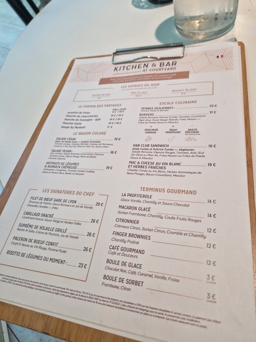 Kitchen & Bar @Gare de Lyon menu 1