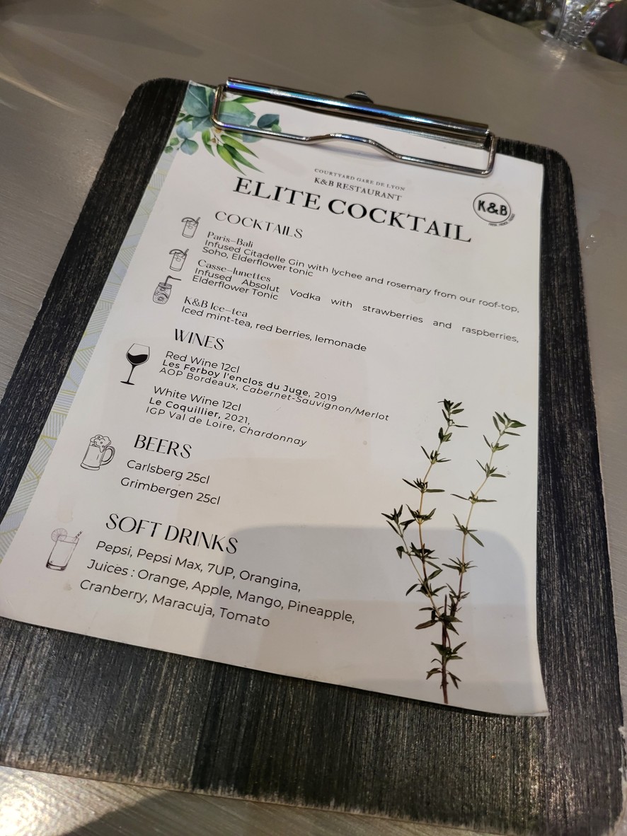 Kitchen & Bar @Gare de Lyon menu 2