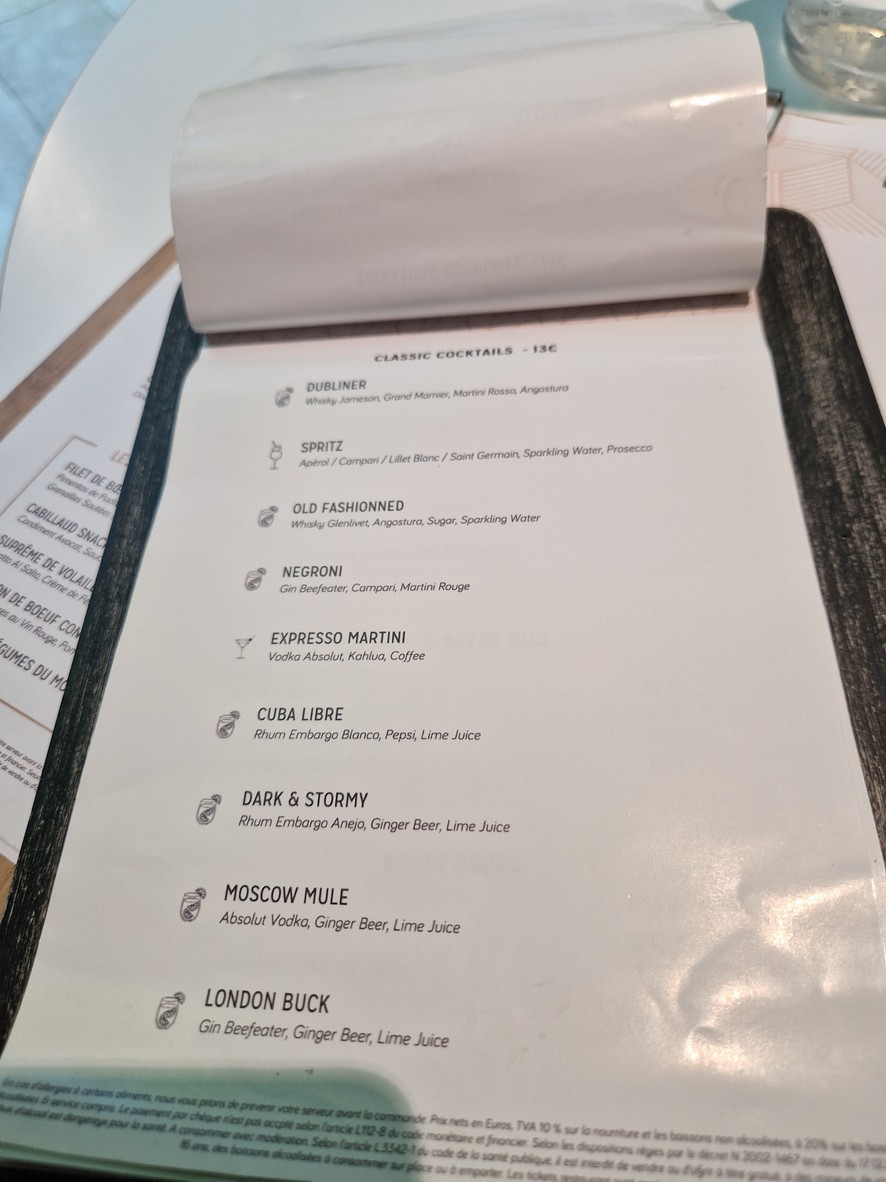 Kitchen & Bar @Gare de Lyon menu 4