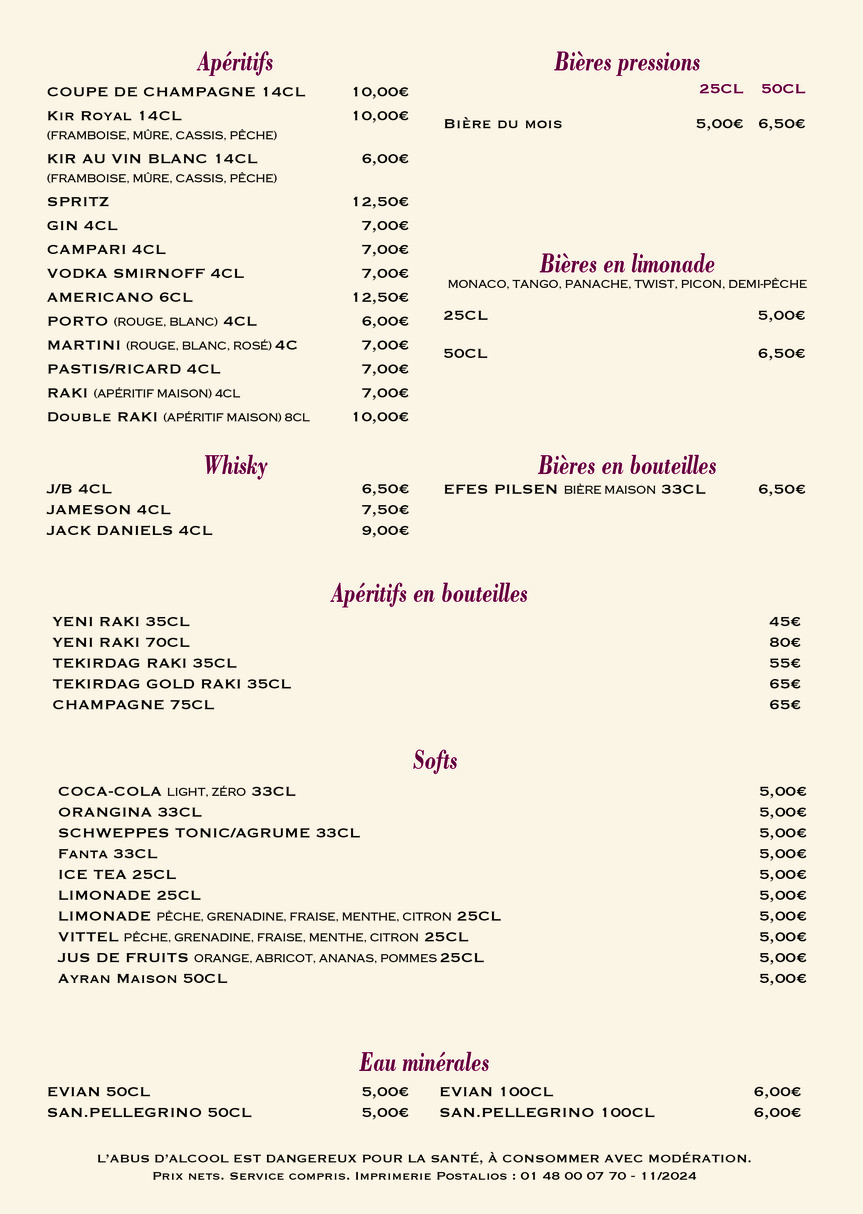 Restaurant Derya menu 4