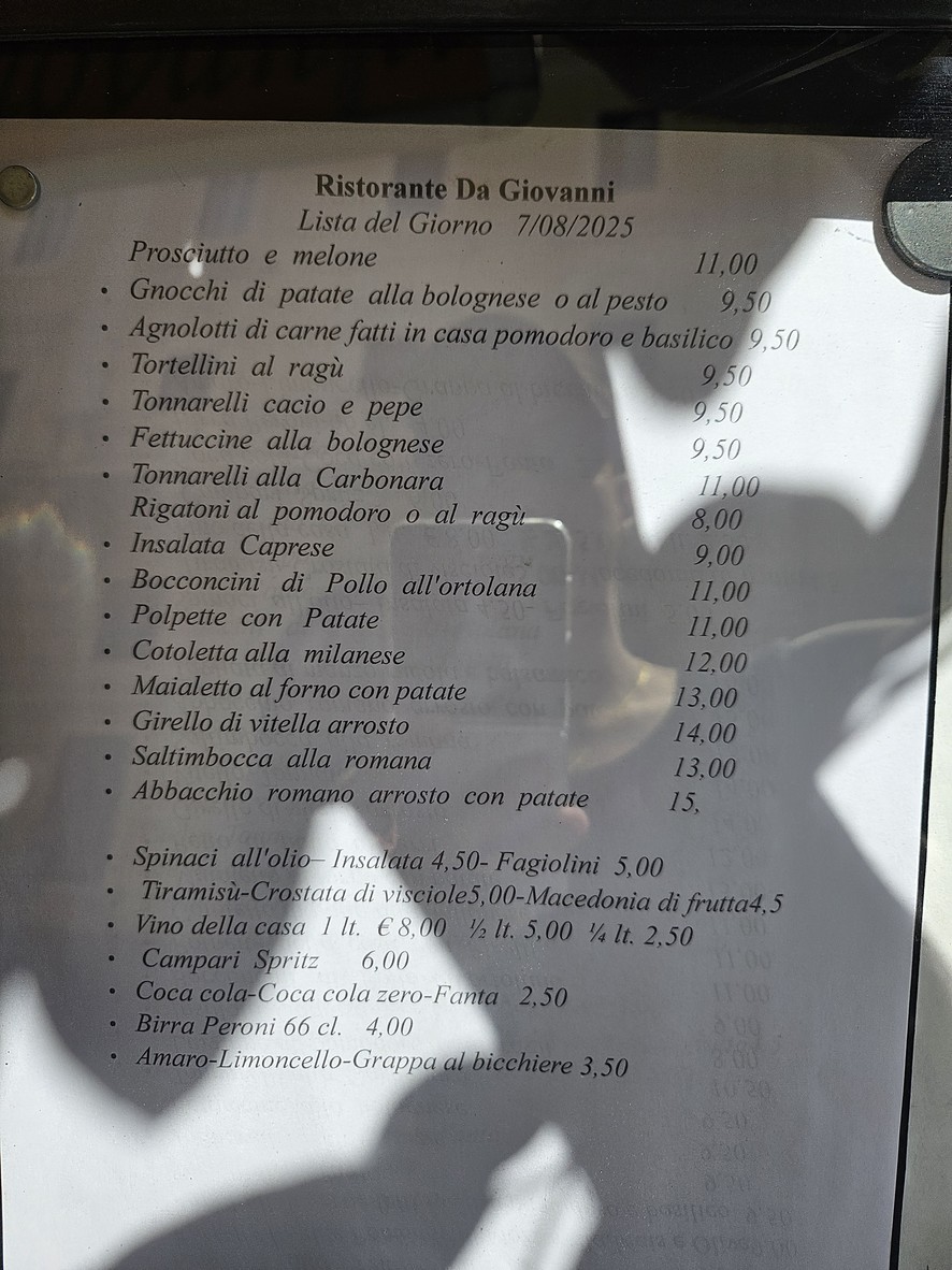 Da Giovanni Restaurant Since 1948 menu 1